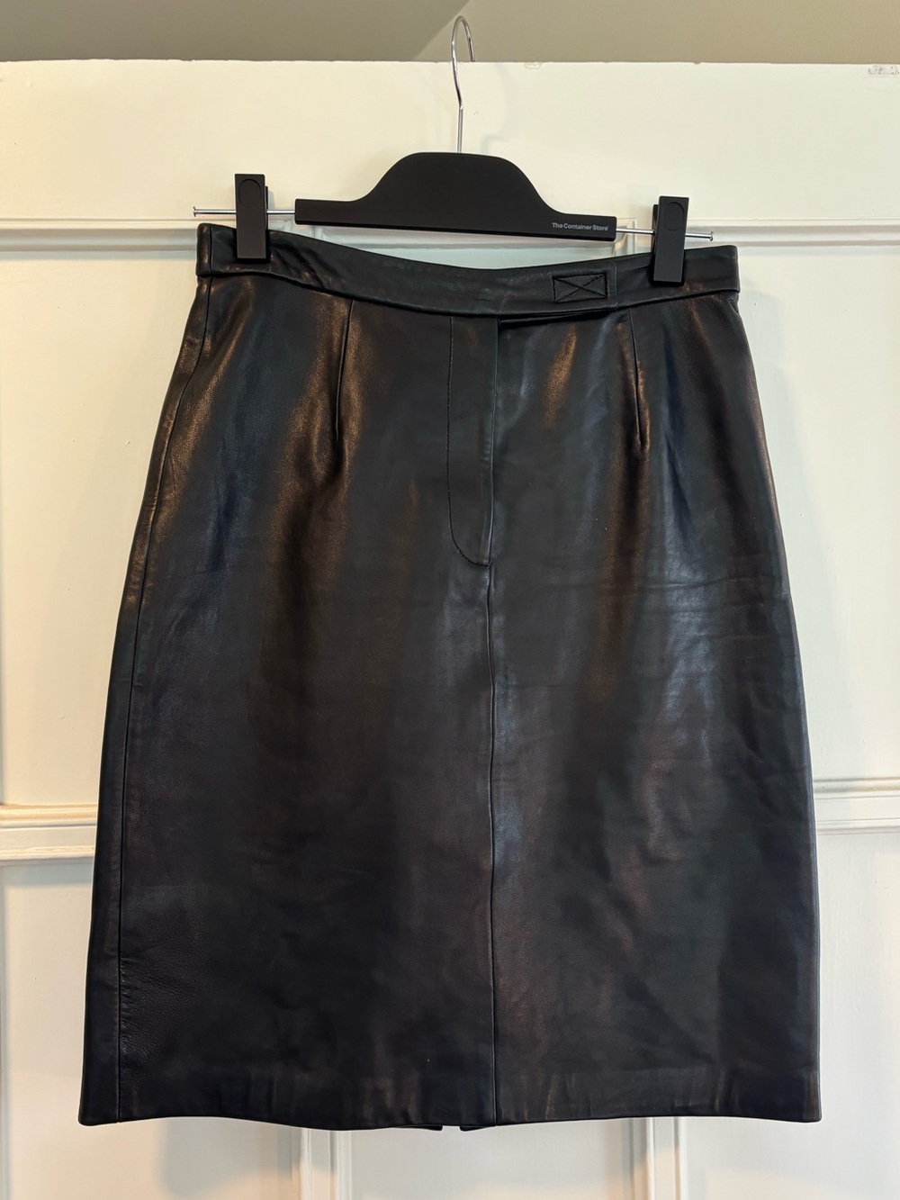 Siena Studio Black Genuine Leather Pencil Skirt Size 6